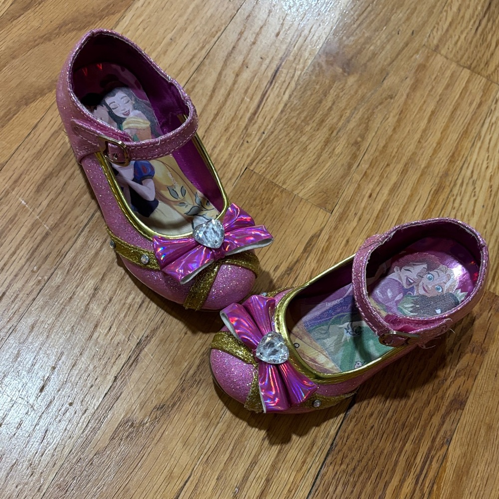 Pink and Gold Kids Shoes with Bow